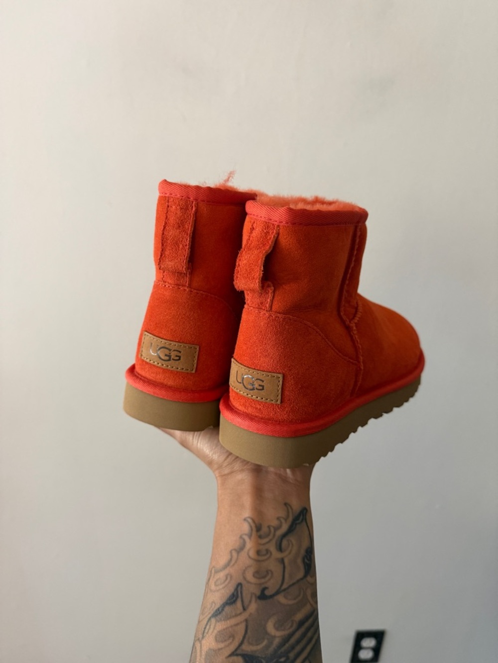 UGG Mini Boot in Vibrant Orange Suede